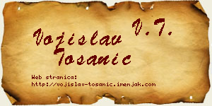 Vojislav Tošanić vizit kartica
